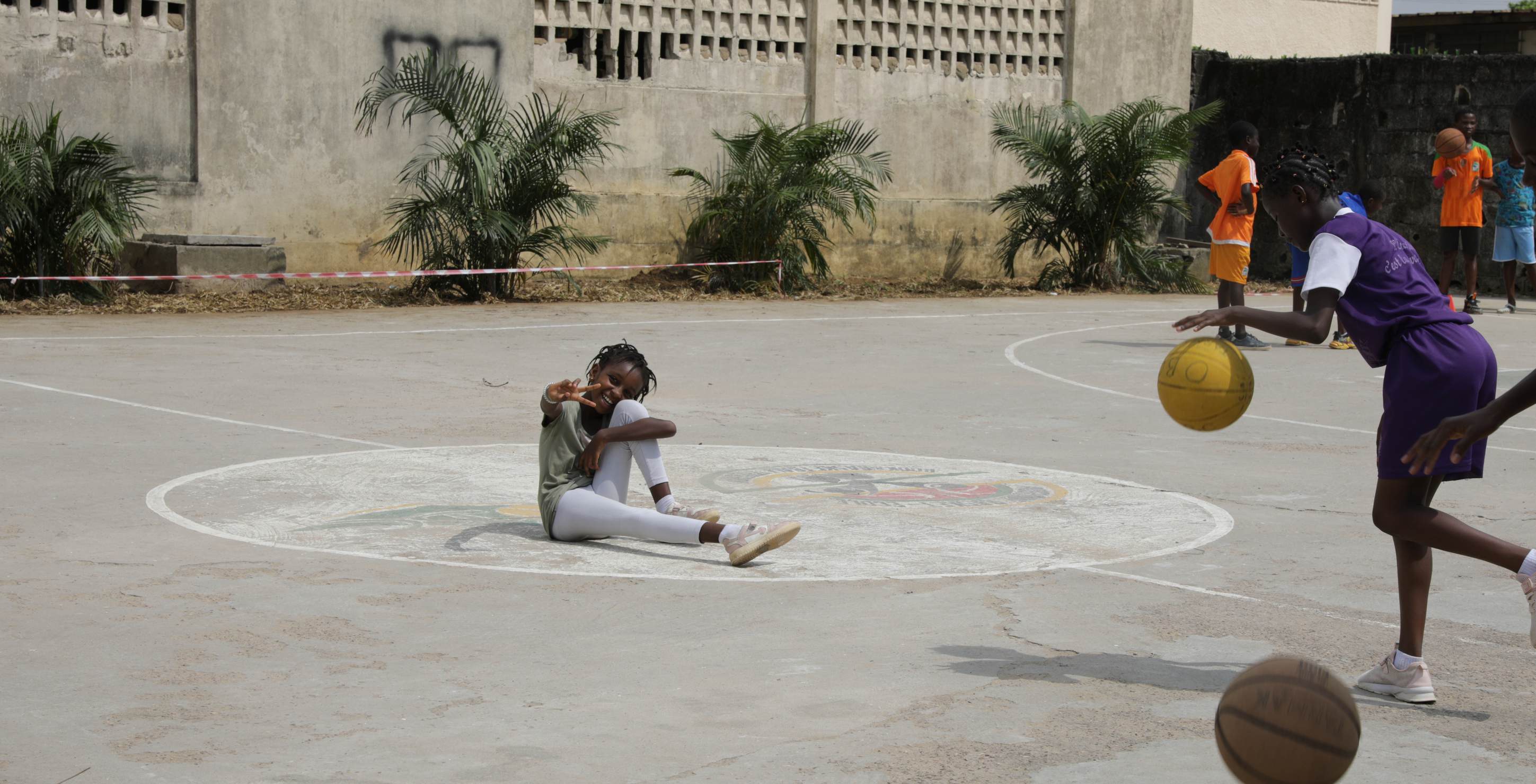 Basket sur le campus transformé