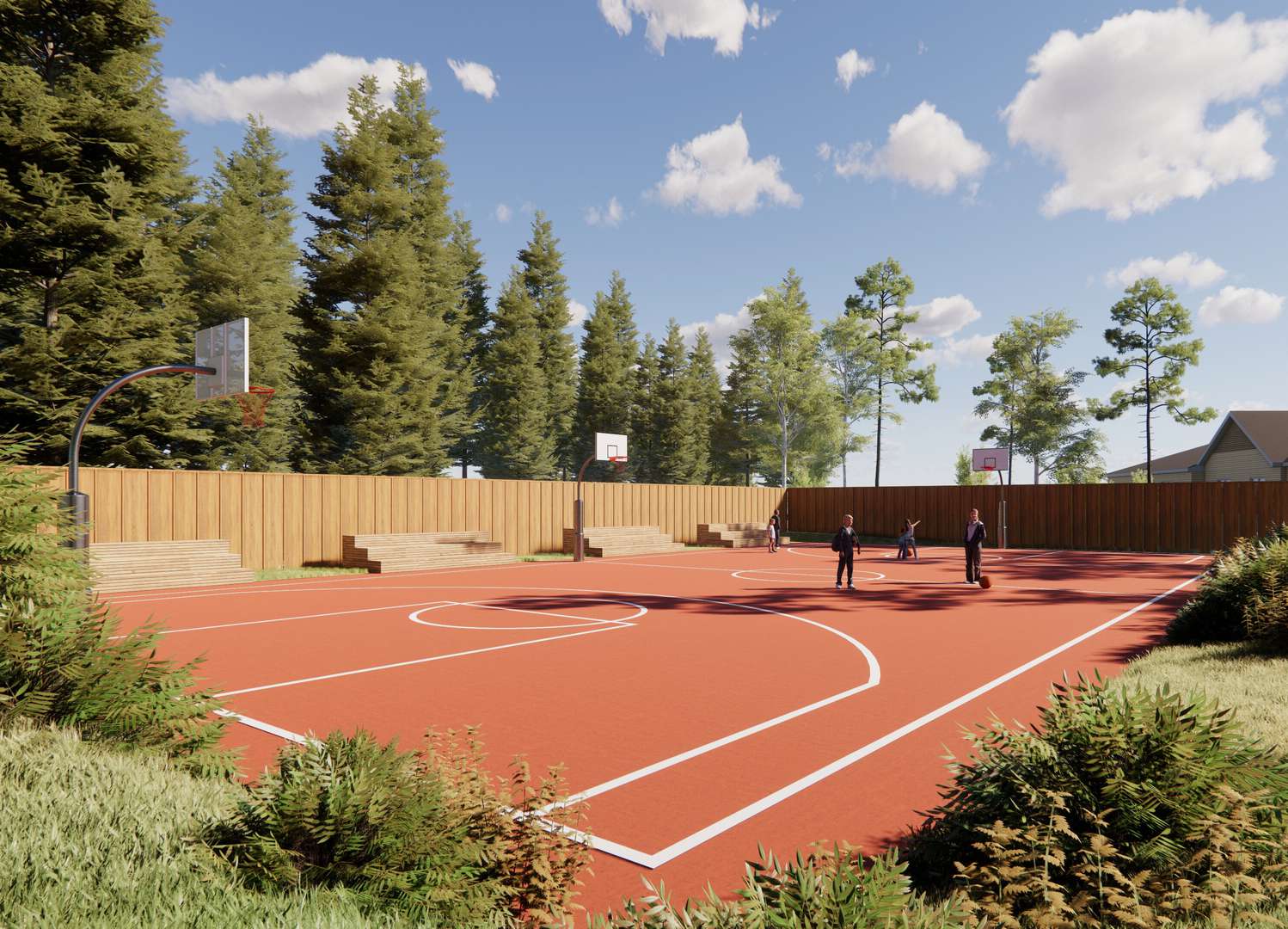 Terrain de basket — activités sportives
